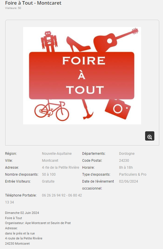 Foire a tout montcaret